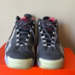 Air Nike flight one NRG Galaxy Dark Gray and Red High-Top Sneakers